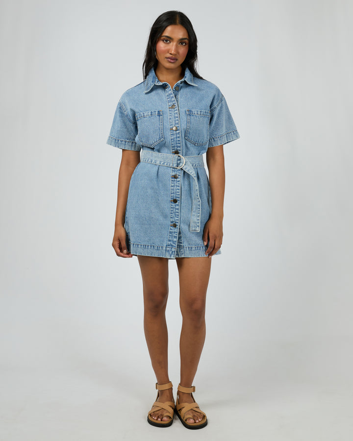 Sunny Denim Dress Light Blue