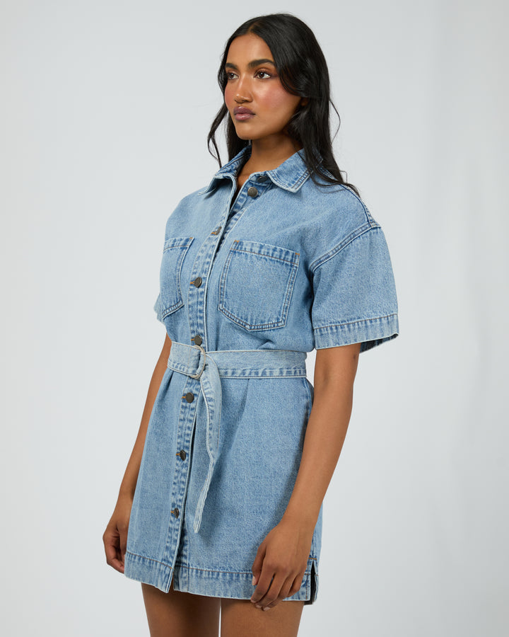 Sunny Denim Dress Light Blue