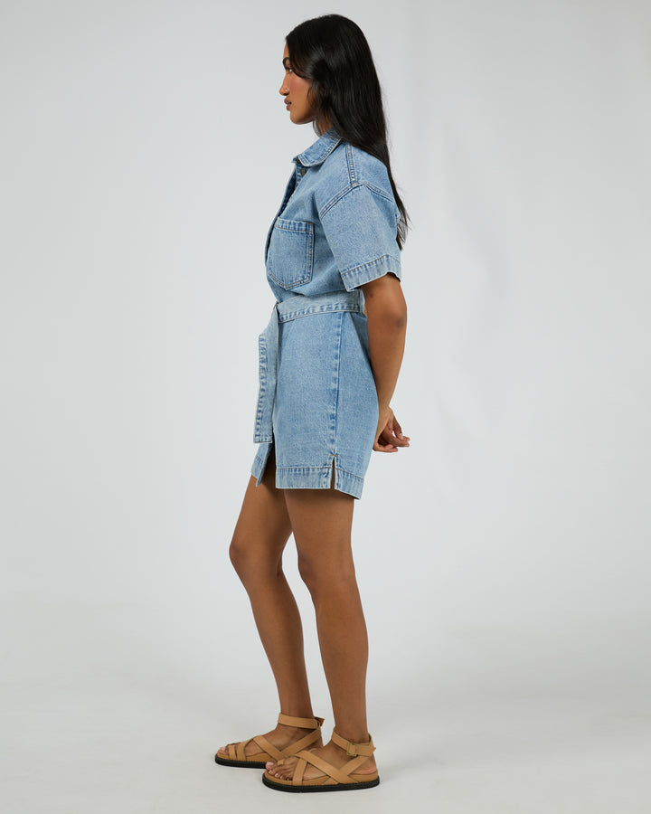 Sunny Denim Dress Light Blue