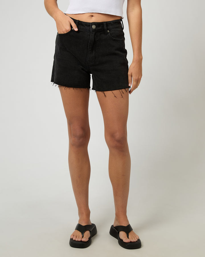 Ricky Denim Short Washed Black