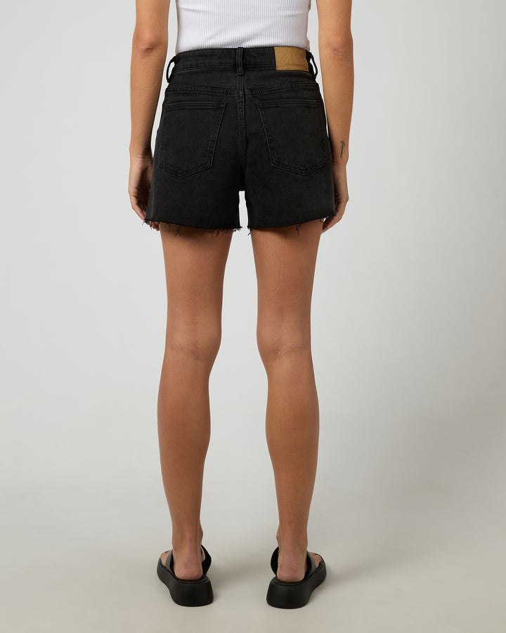 Ricky Denim Short Washed Black