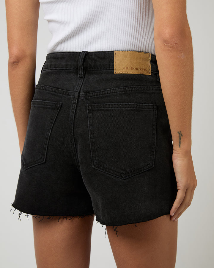 Ricky Denim Short Washed Black