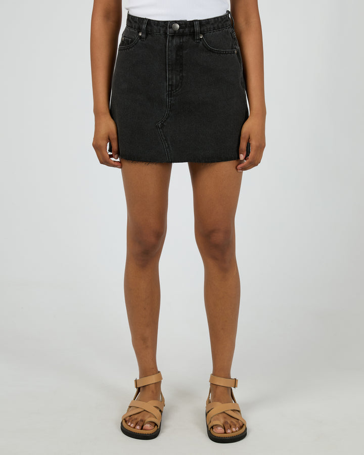 Margot Denim Skirt Washed Black