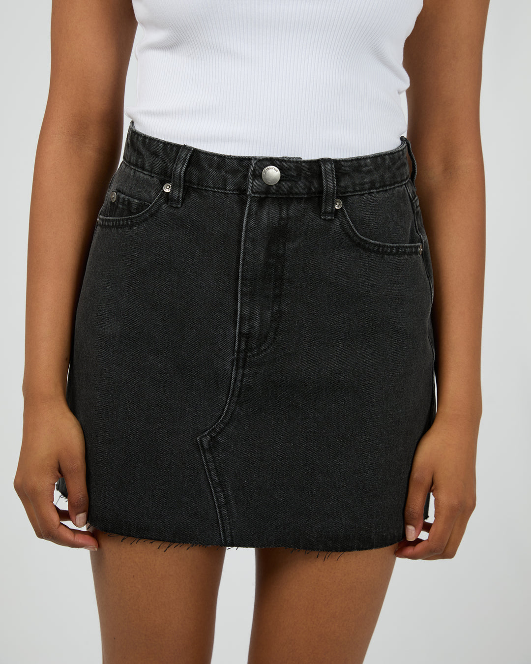 Margot Denim Skirt Washed Black