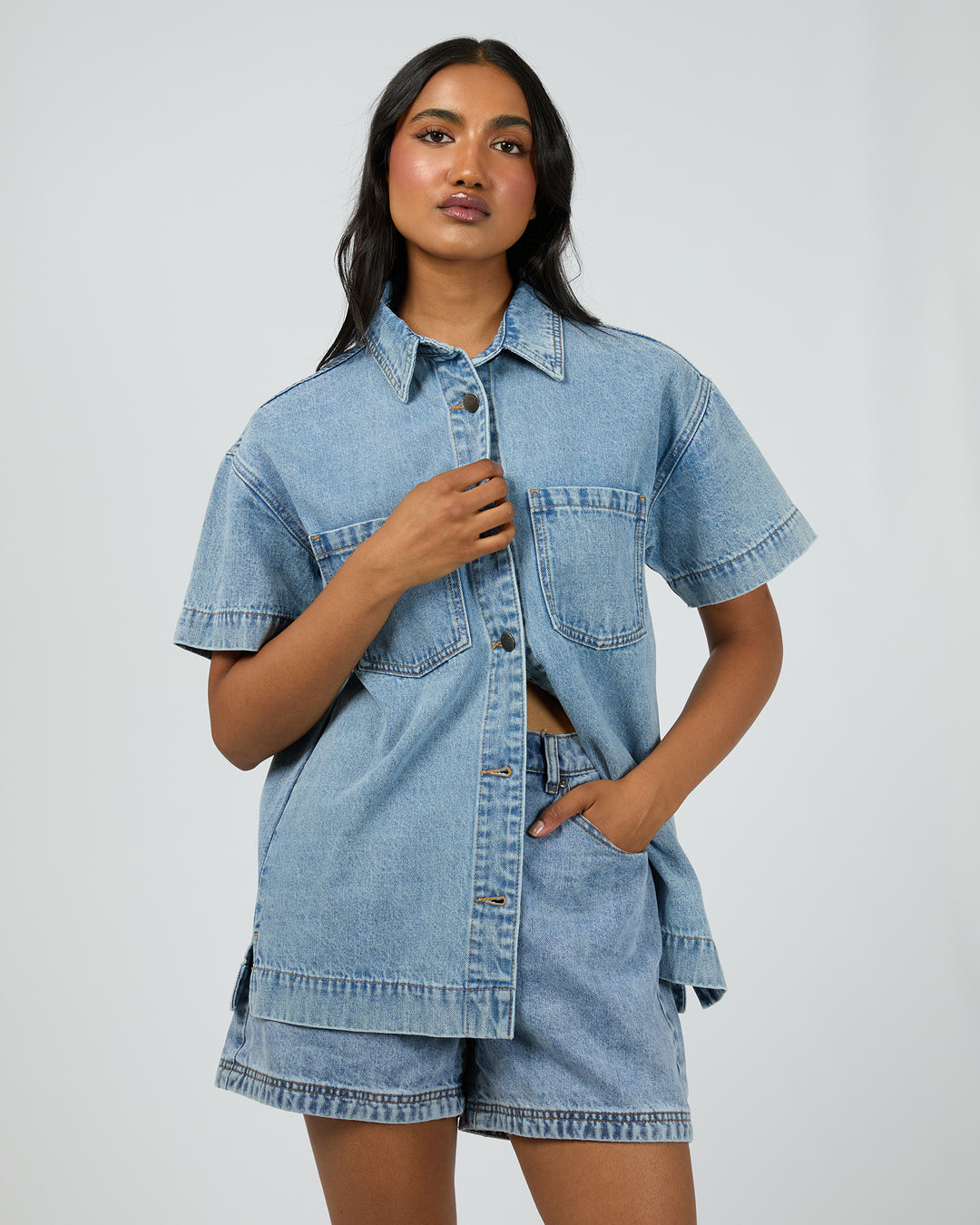 Simi Denim Shirt Light Blue