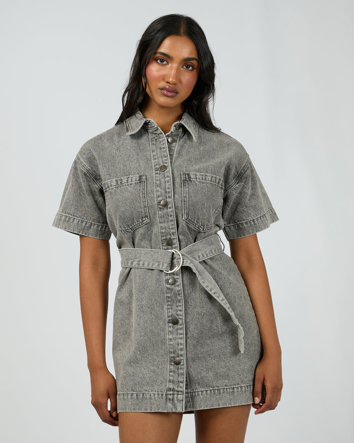 Sunny Denim Dress Ash