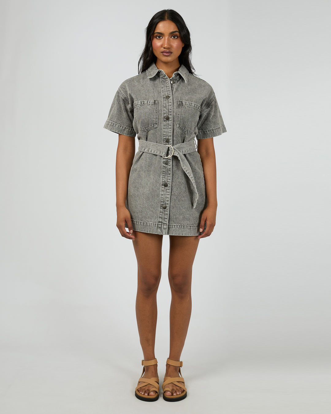 Sunny Denim Dress Ash