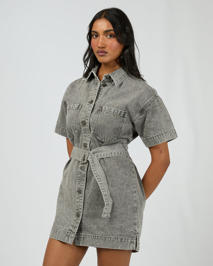 Sunny Denim Dress Ash