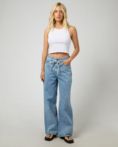 Gia High Rise Baggy Light Blue