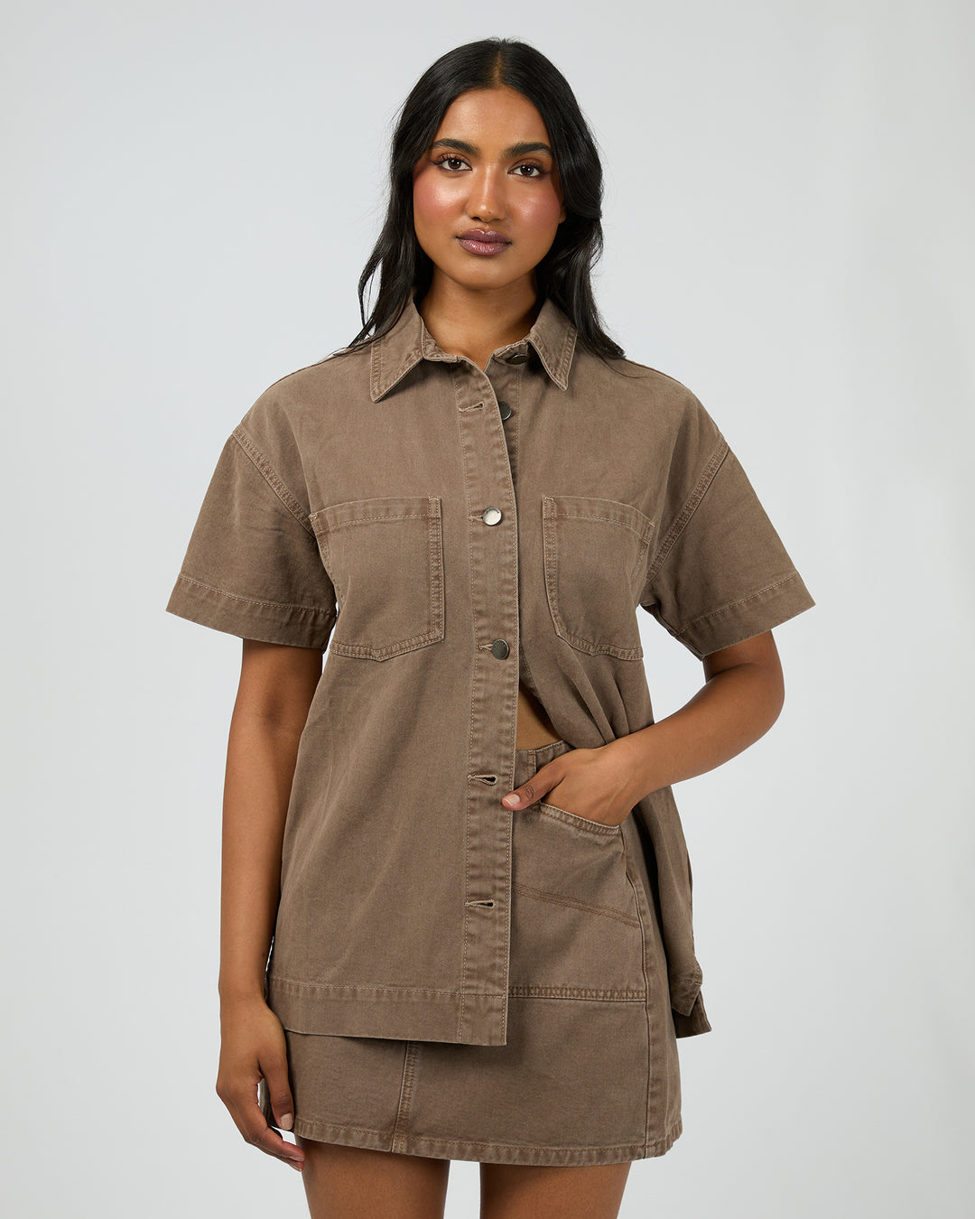 Simi Denim Shirt Cocoa