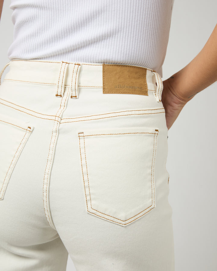 Charlie High Rise Wide Leg Jean Vintage White