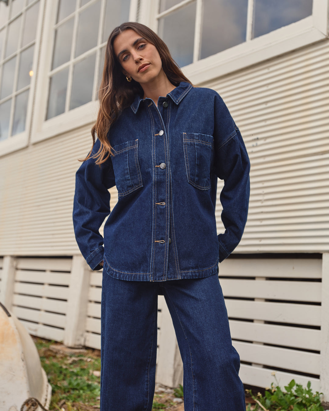 Dale Shacket Indigo