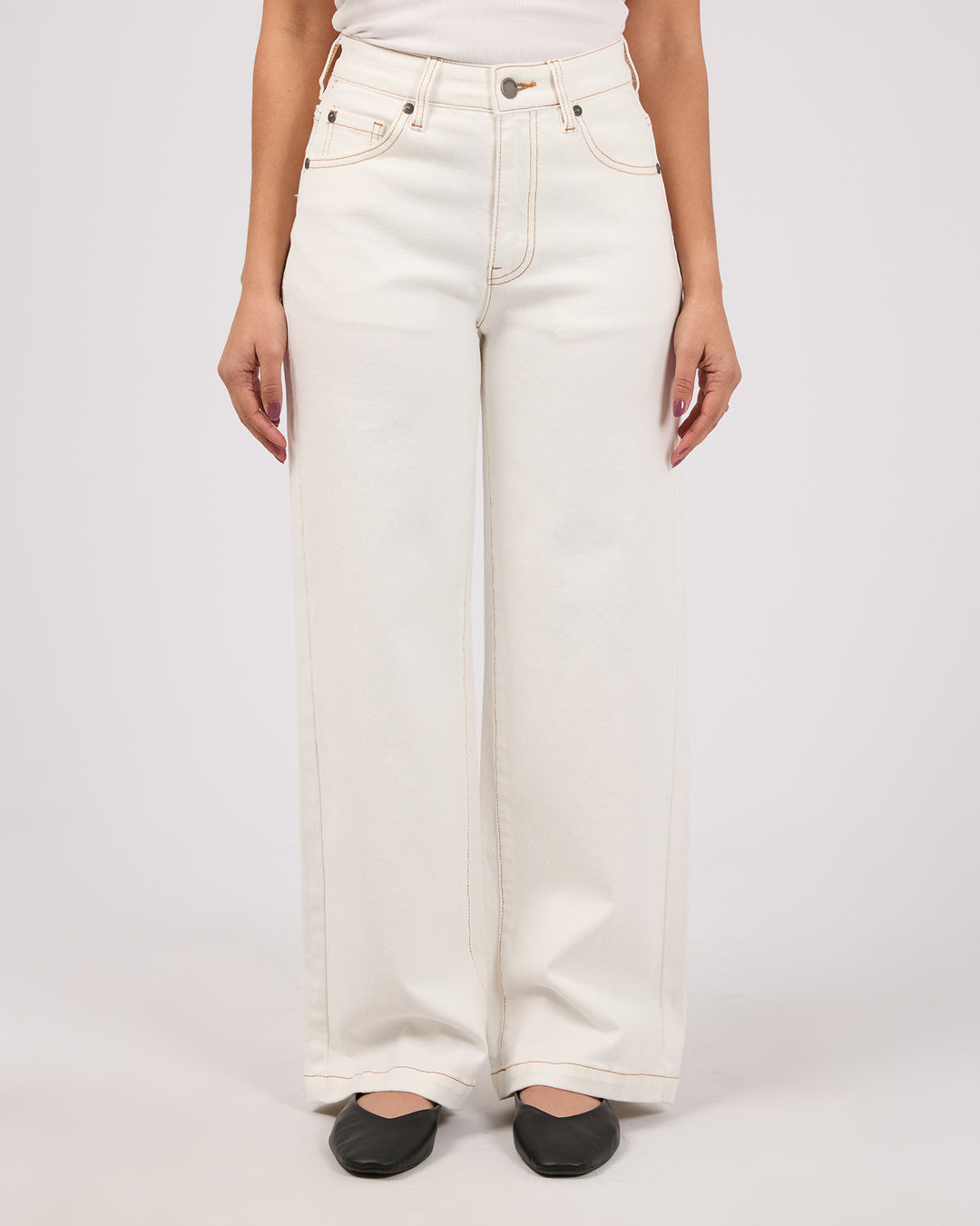 Jacqui Wide Leg Petite Vintage White