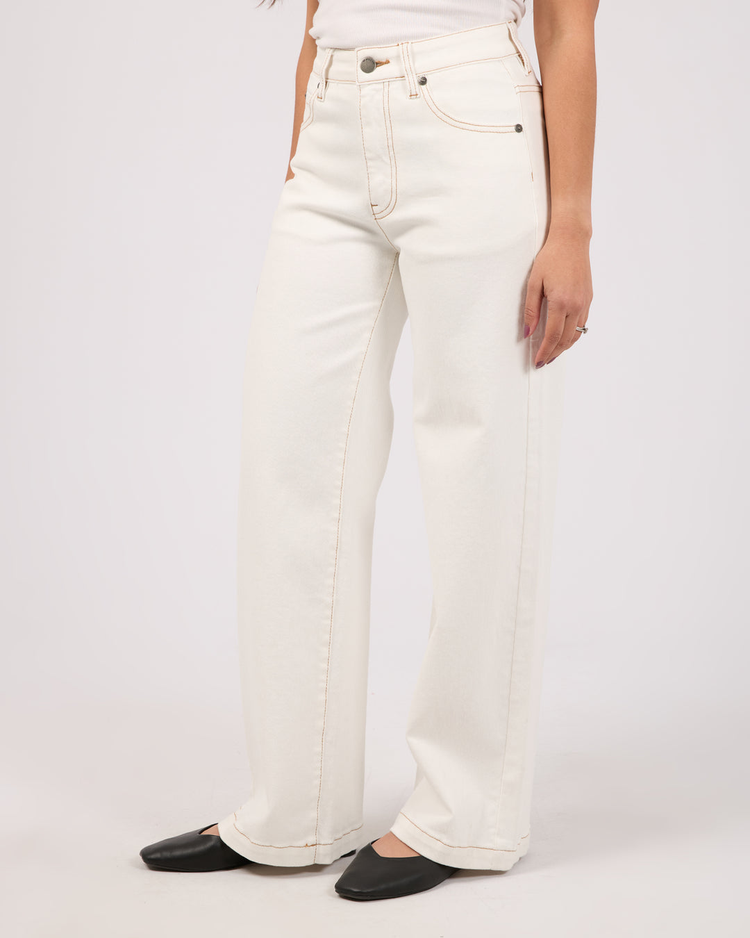 Jacqui Wide Leg Petite Vintage White