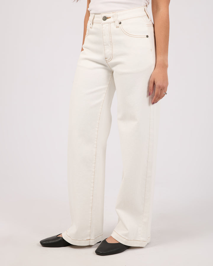 Jacqui Wide Leg Petite Vintage White
