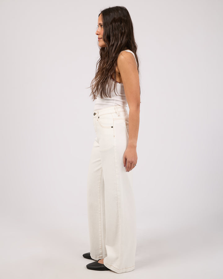 Jacqui Wide Leg Petite Vintage White