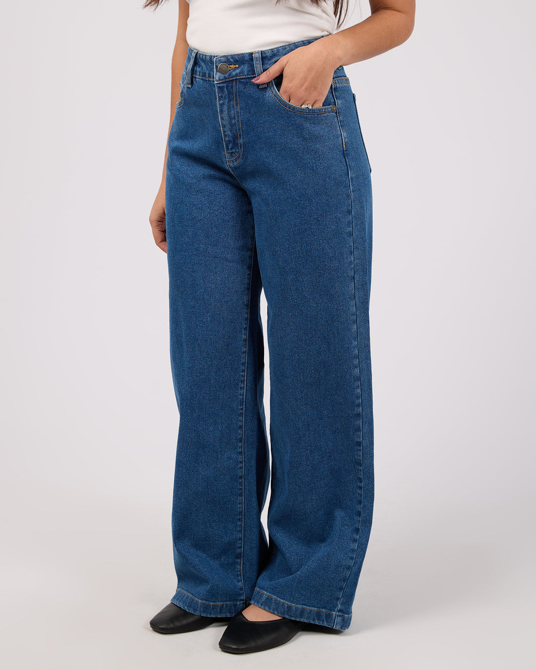 Jacqui Wide Leg Petite Denim
