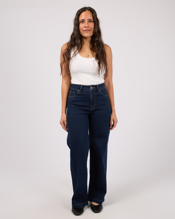 Jacqui Wide Leg Petite Indigo