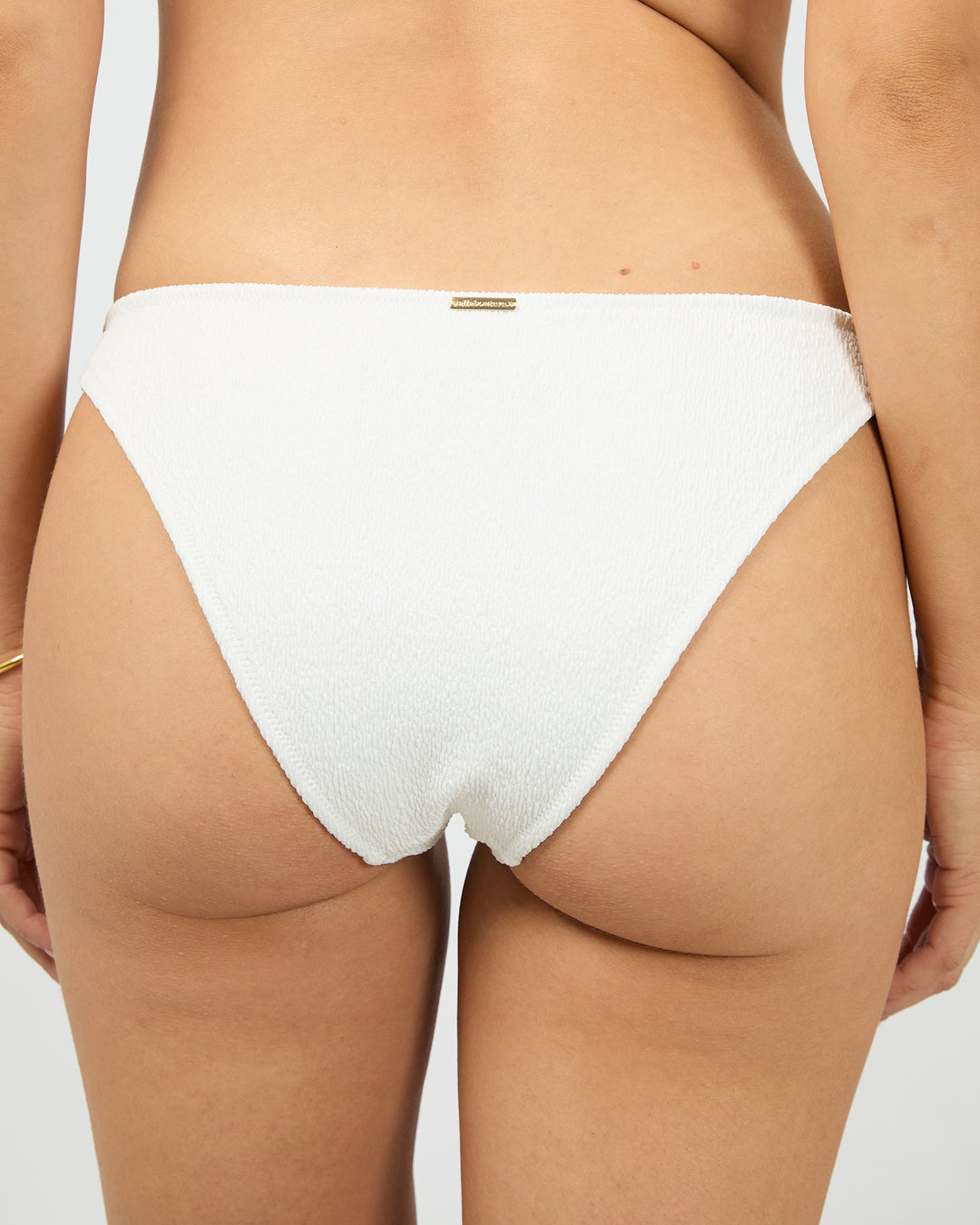 Dani Hi Cut Cheeky Bikini Bottom Ecru
