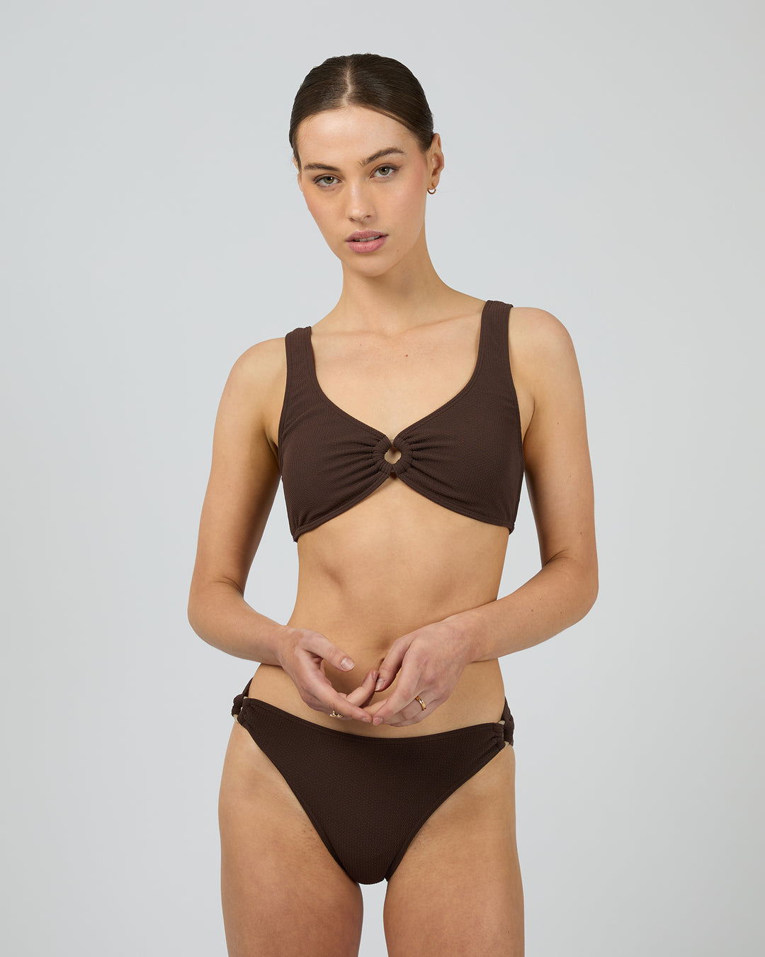 Salerno Fashion Bralette Bikini Top Brown