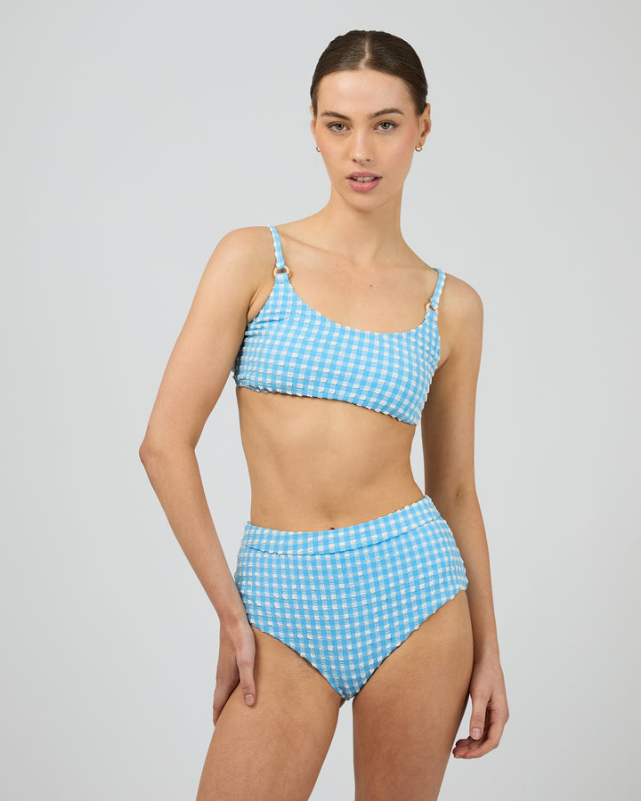 Poppy Bandeau Bikini Top Bright Blue
