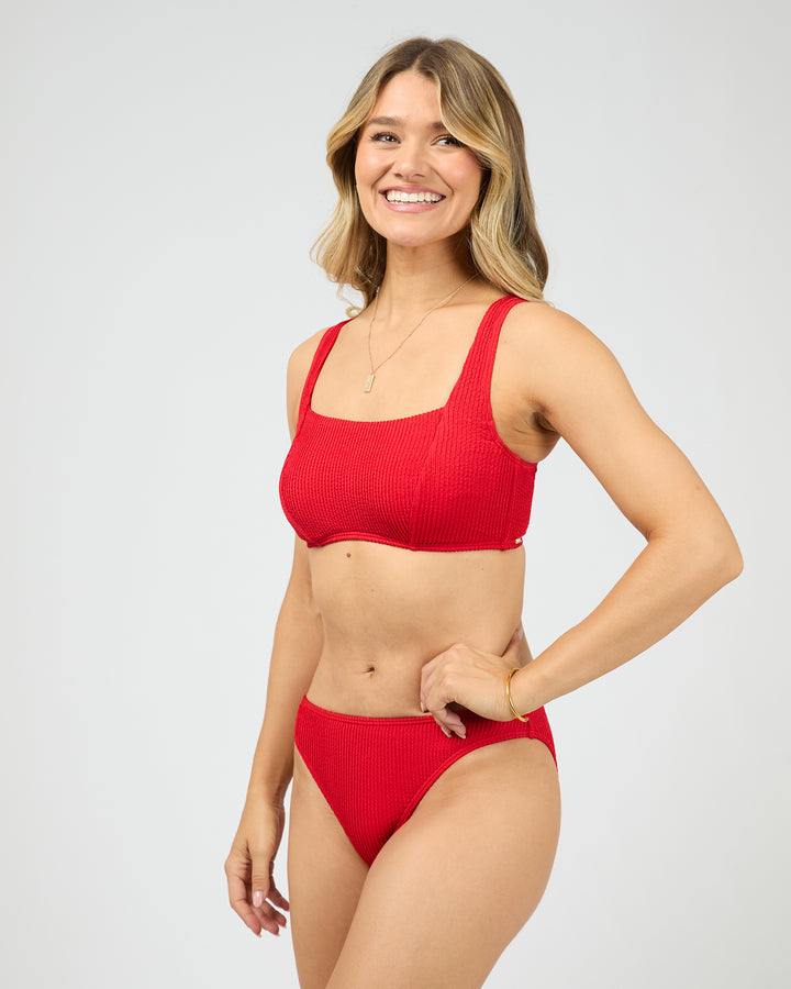 Phoenix Full Support D-Dd Bralette Bikini Top Red