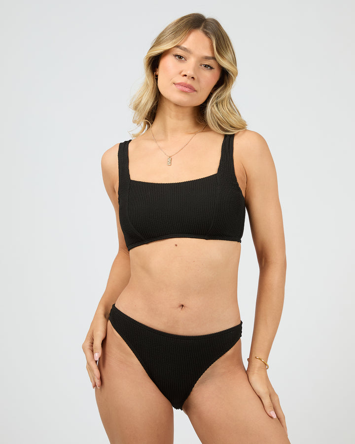 Phoenix Rib Classic Bikini Bottom Black