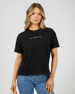 Aae Washed Tee Black