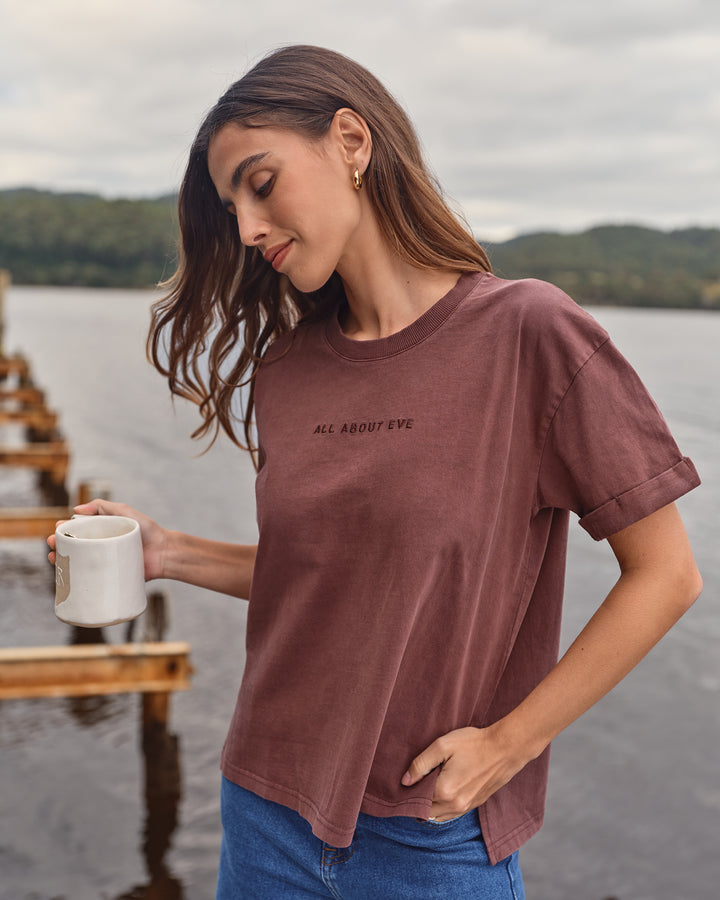Aae Washed Tee Brown
