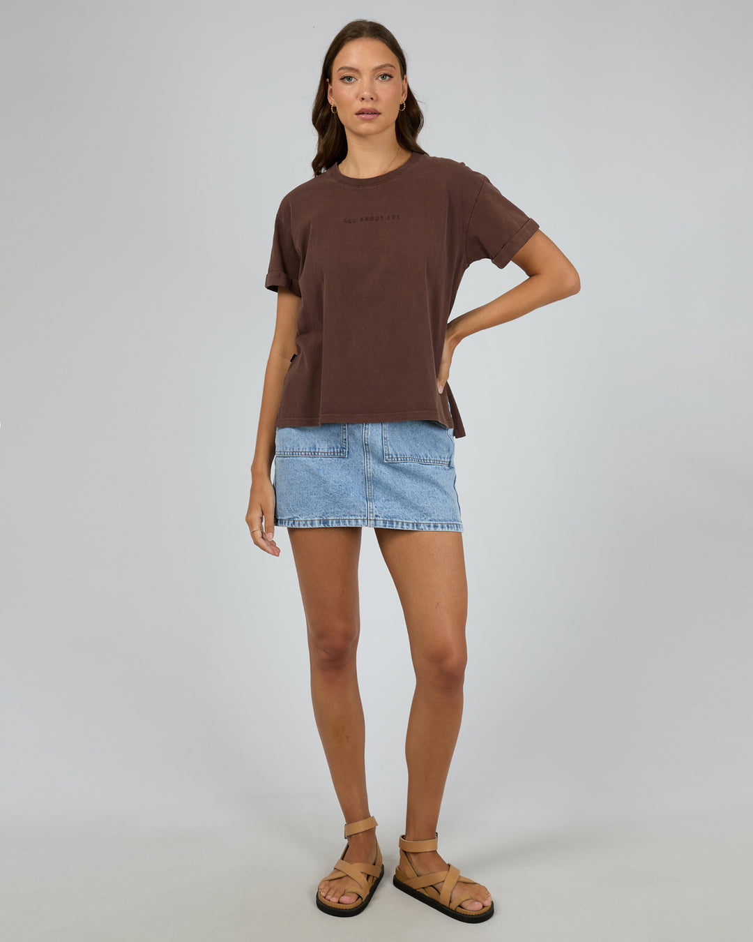 Aae Washed Tee Brown