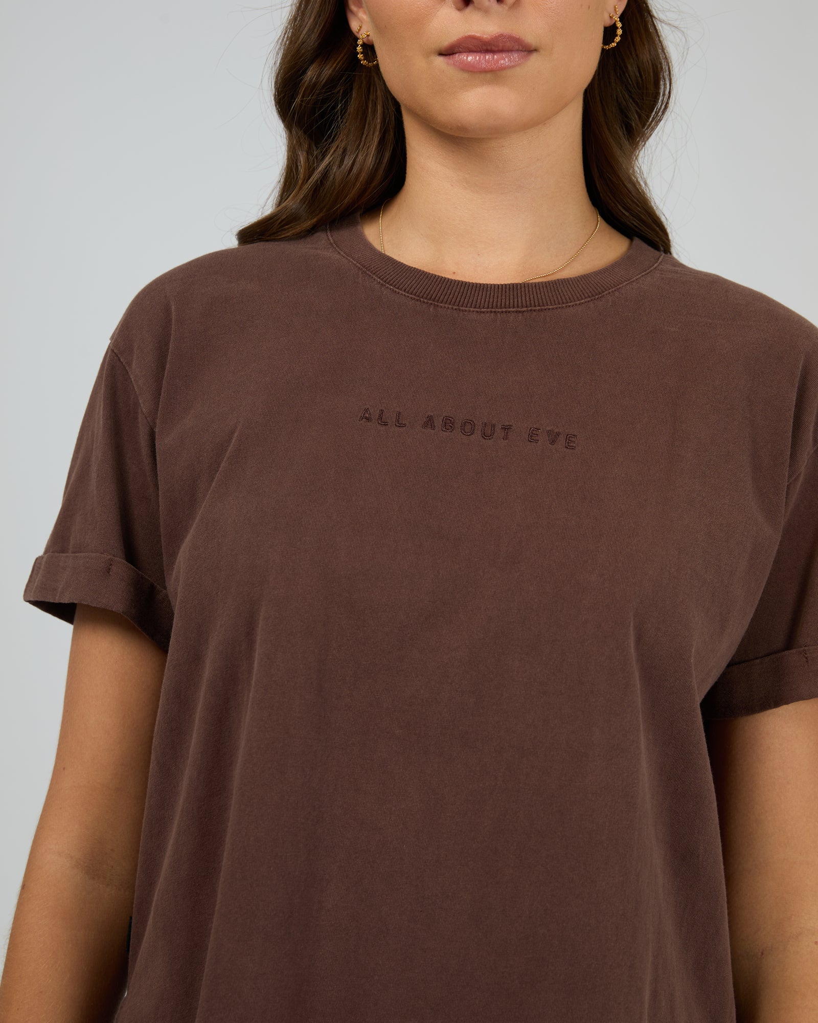 Aae Washed Tee Brown – All About Eve Clothing