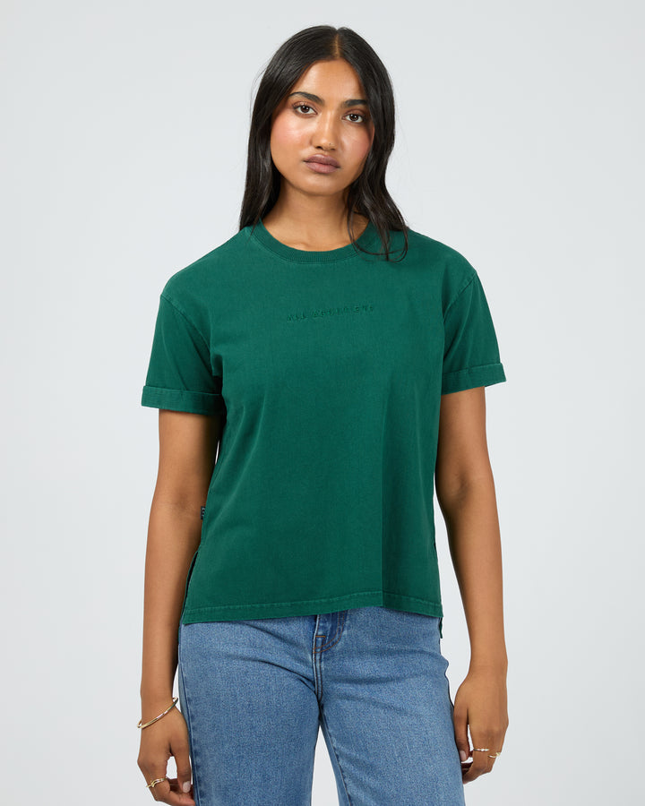 Aae Washed Tee Forrest Green