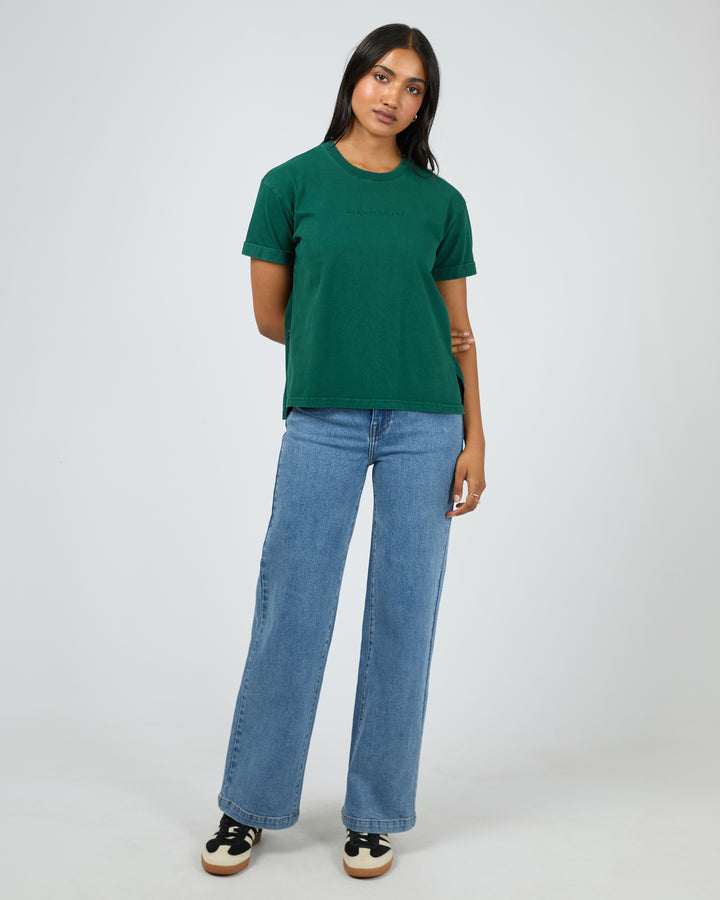 Aae Washed Tee Forrest Green