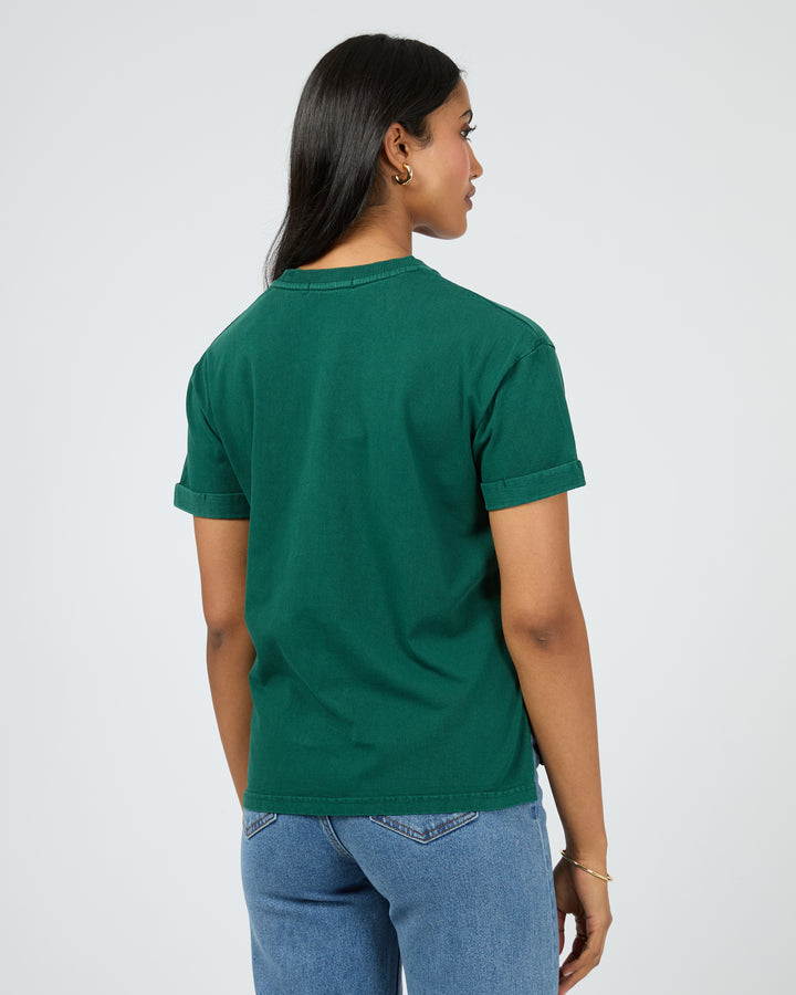 Aae Washed Tee Forrest Green