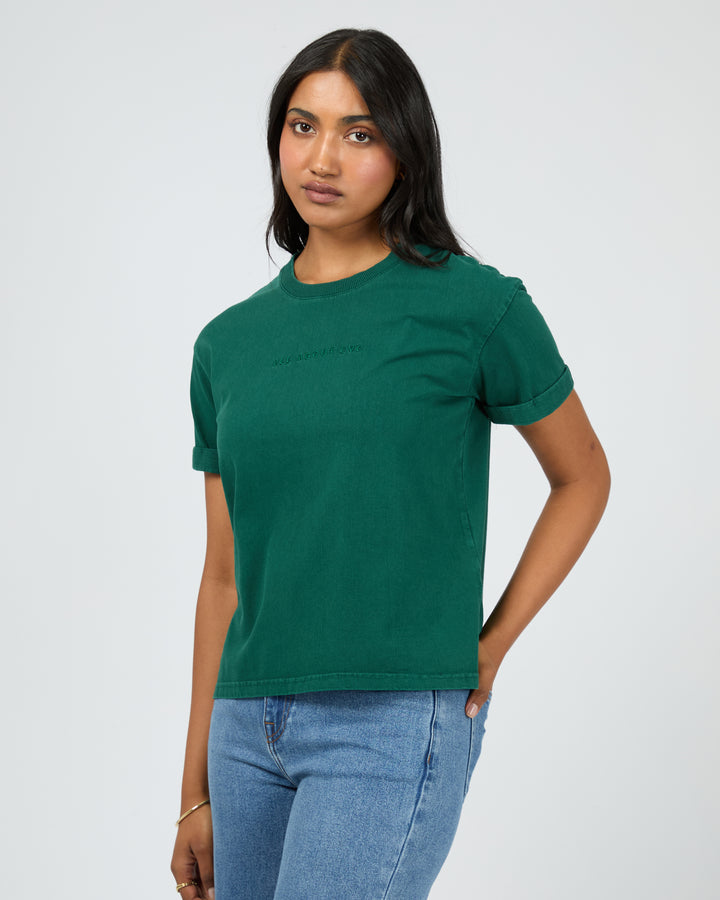 Aae Washed Tee Forrest Green