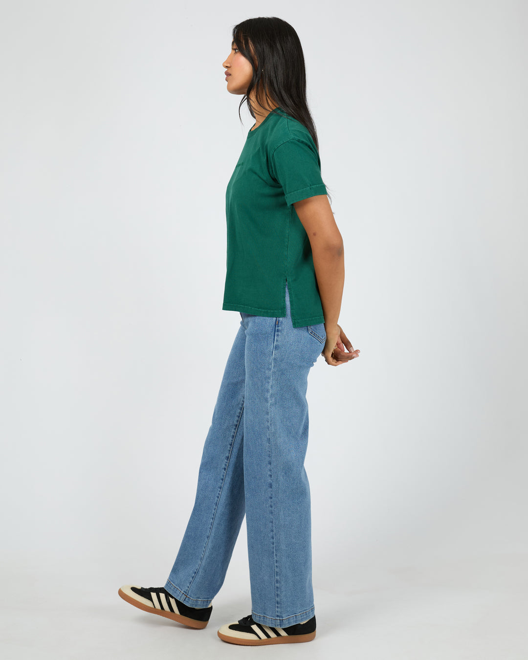 Aae Washed Tee Forrest Green