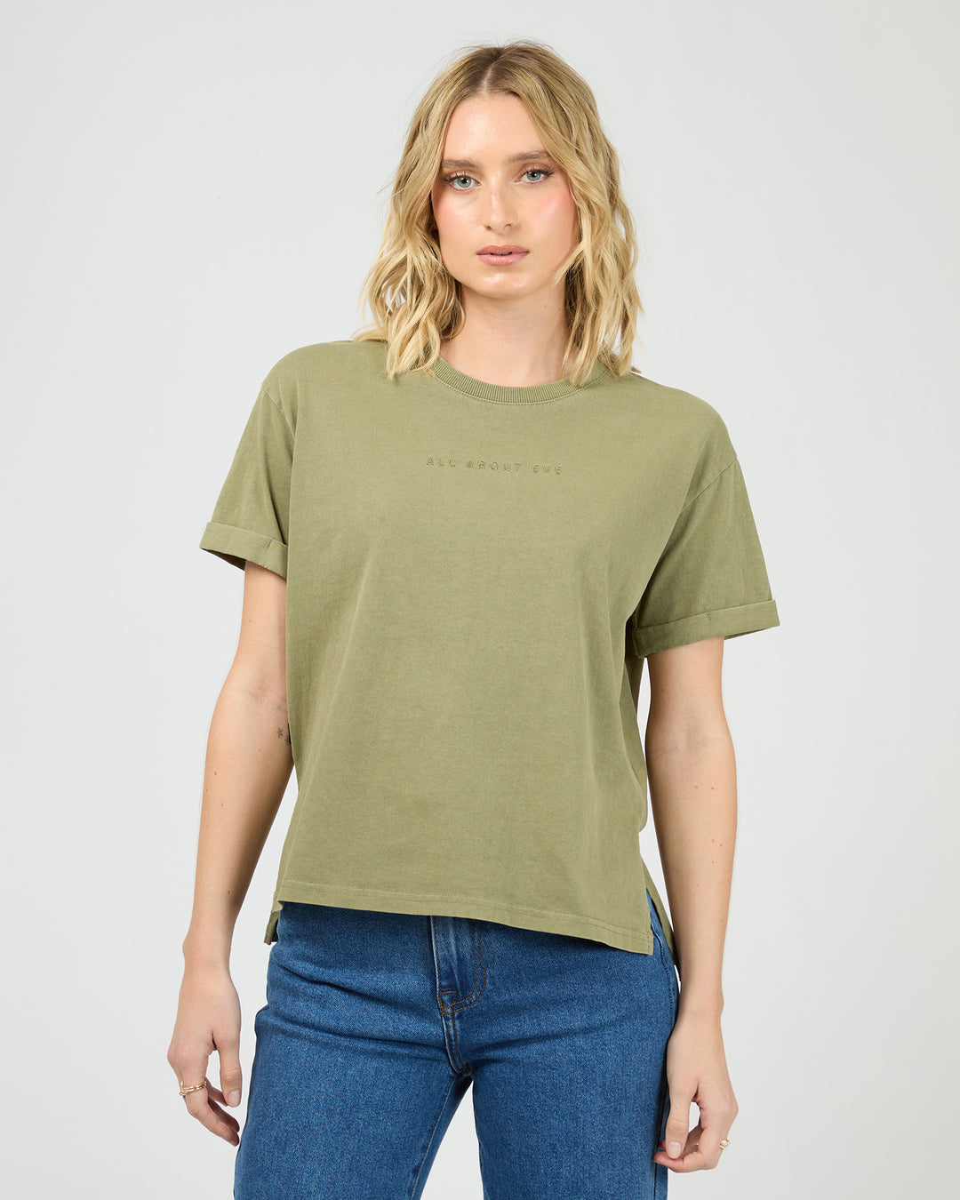 Aae Washed Tee Khaki
