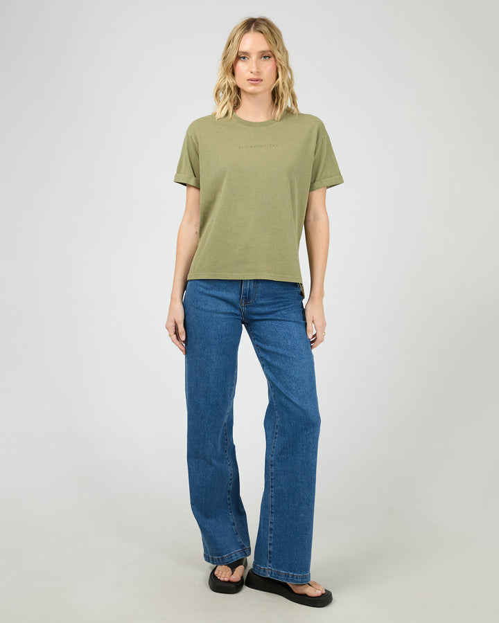Aae Washed Tee Khaki