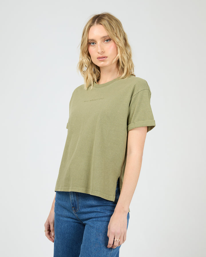 Aae Washed Tee Khaki