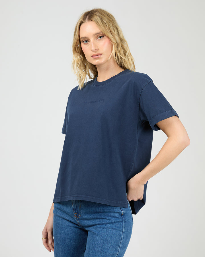Aae Washed Tee Navy