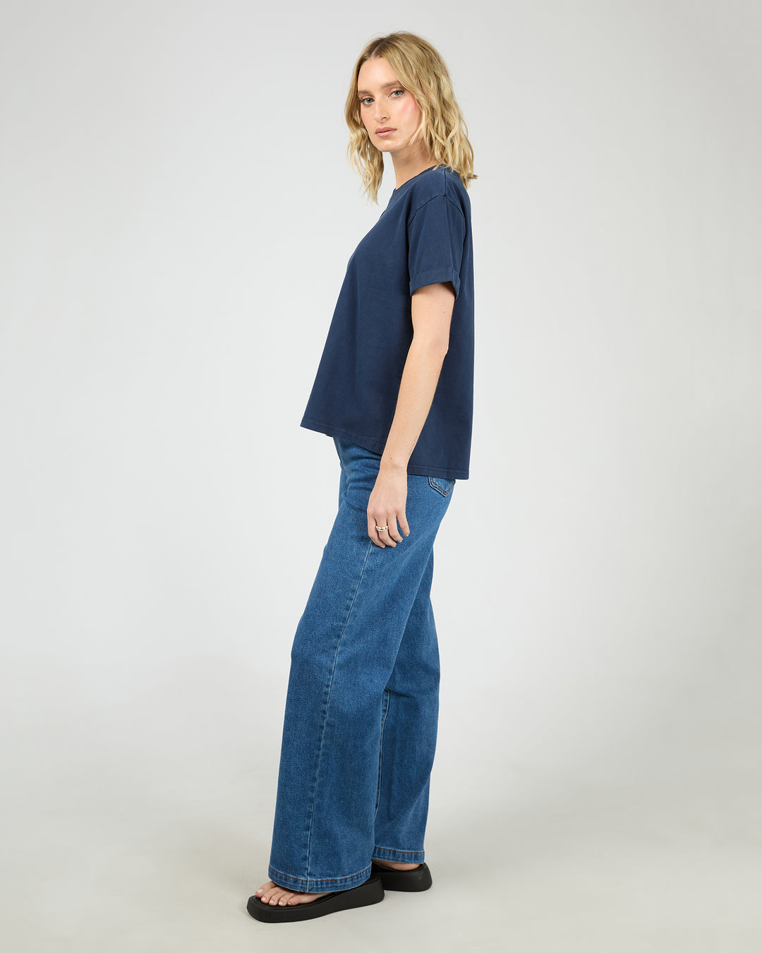 Aae Washed Tee Navy