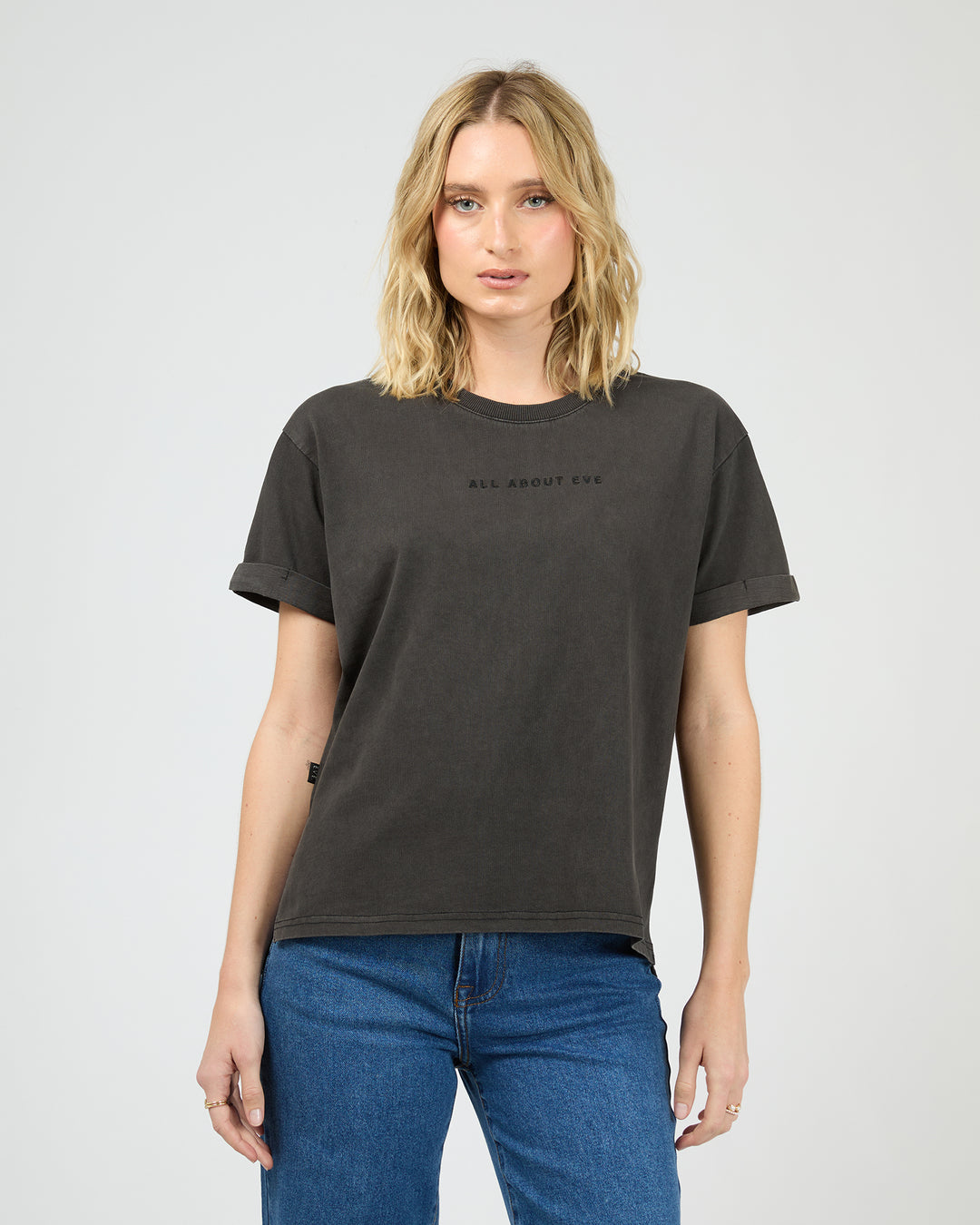 Aae Washed Tee Washed Black