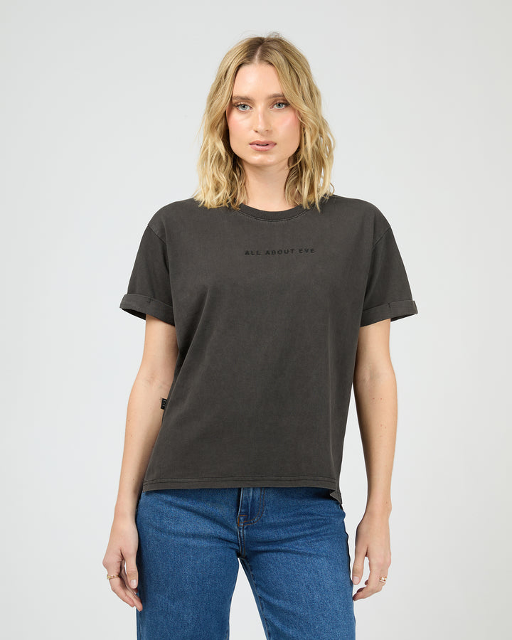 Aae Washed Tee Washed Black
