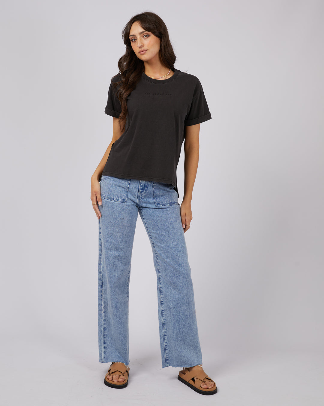 Aae Washed Tee Washed Black