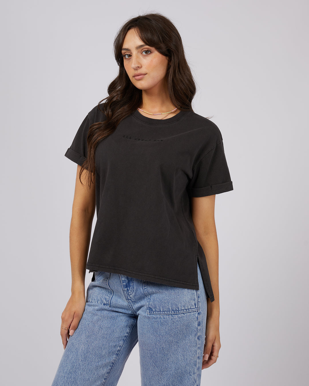 Aae Washed Tee Washed Black