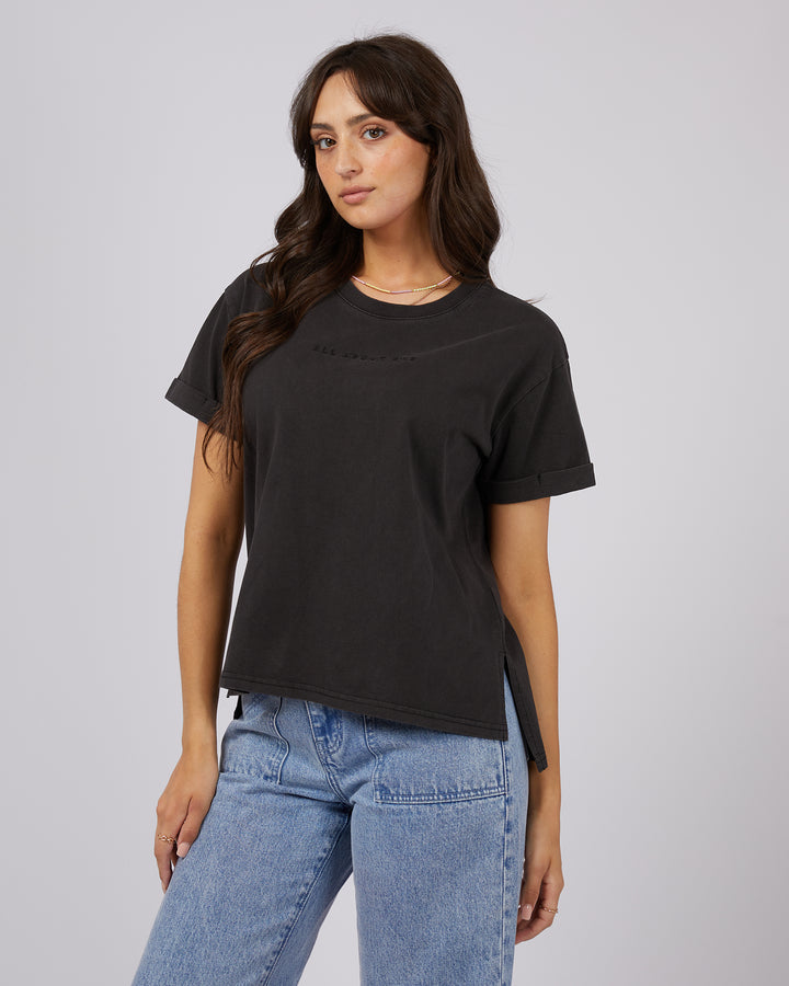 Aae Washed Tee Washed Black