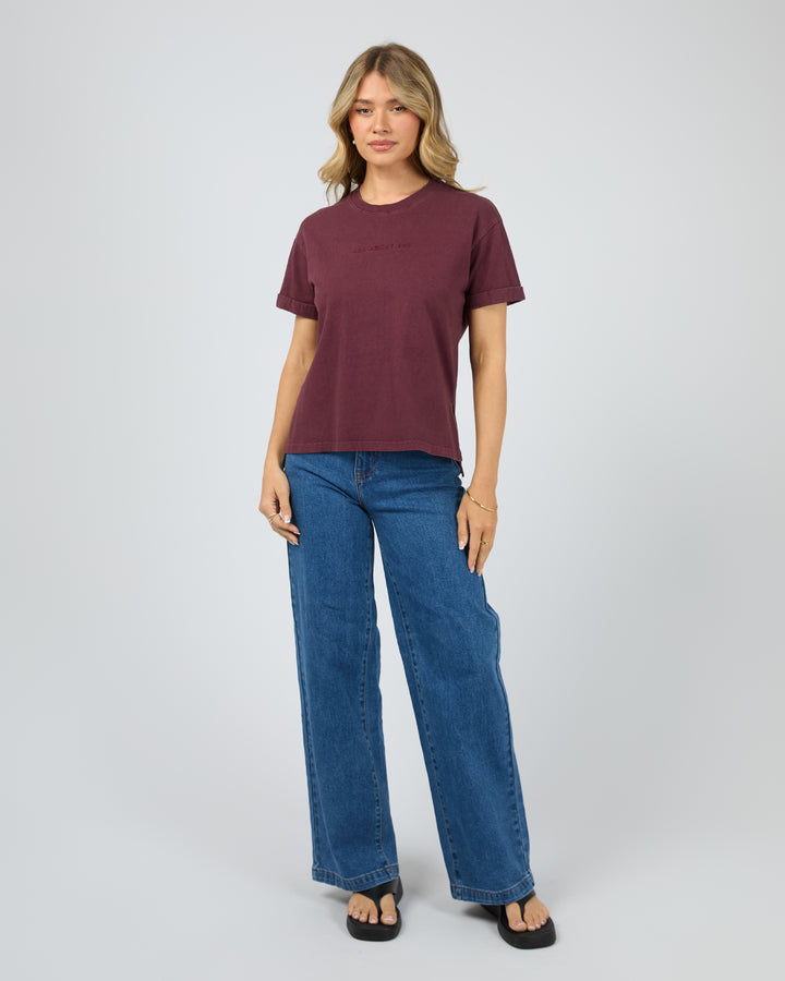 Aae Washed Tee Wine