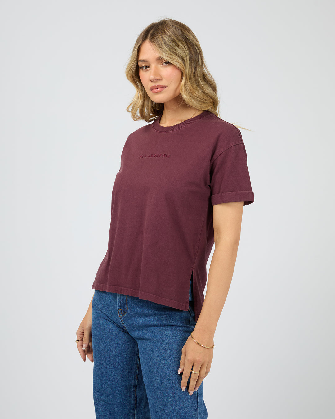 Aae Washed Tee Wine
