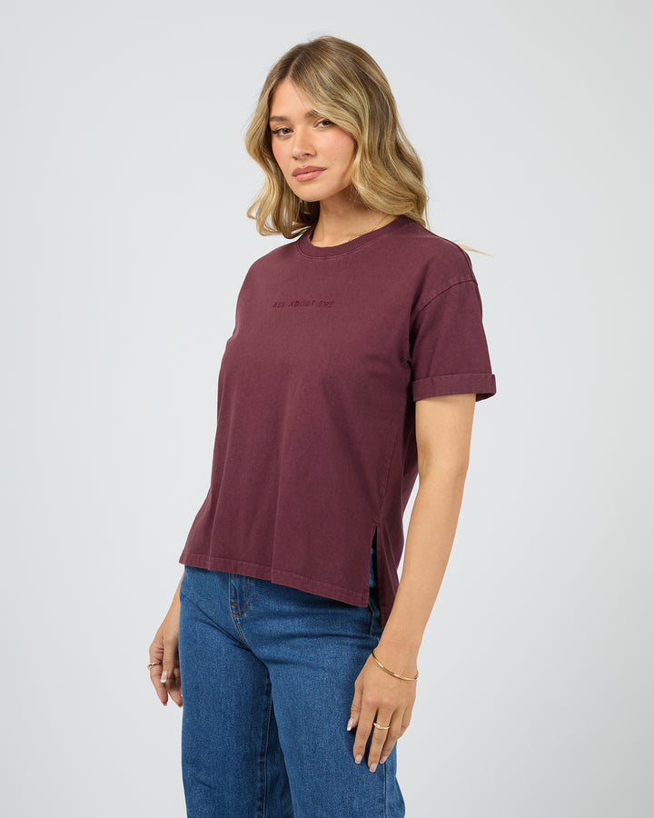 Aae Washed Tee Wine