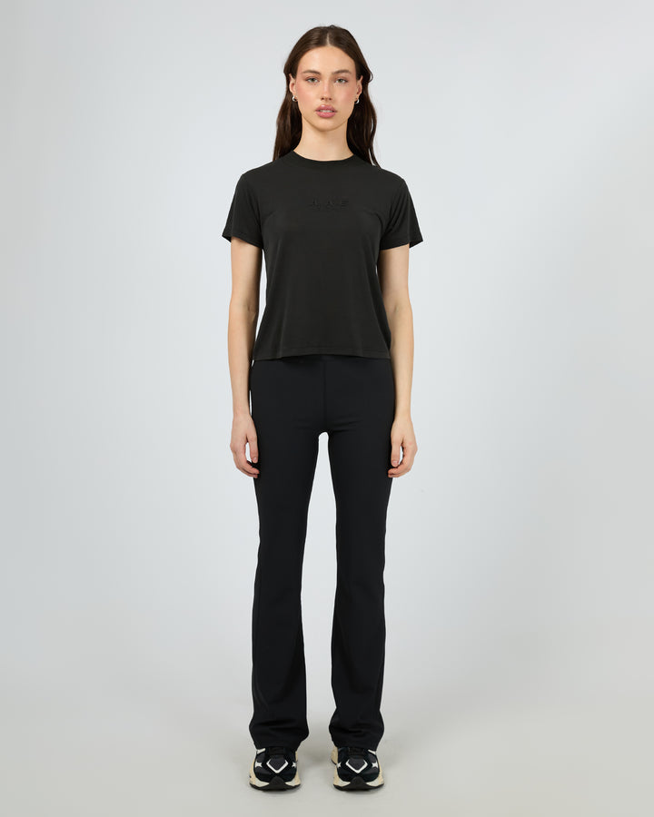 Aae Rib Flare Pants Black